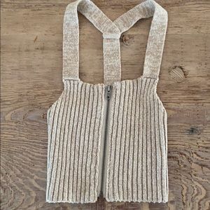 Tan & white elegant top